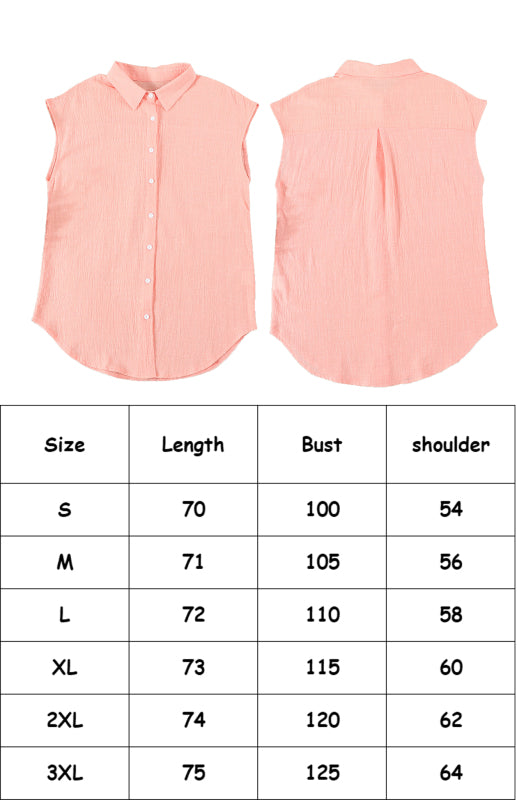 Ashlynn Linen Lapel Button Raglan Short Sleeve Shirt Curved Slit Hem Blouse