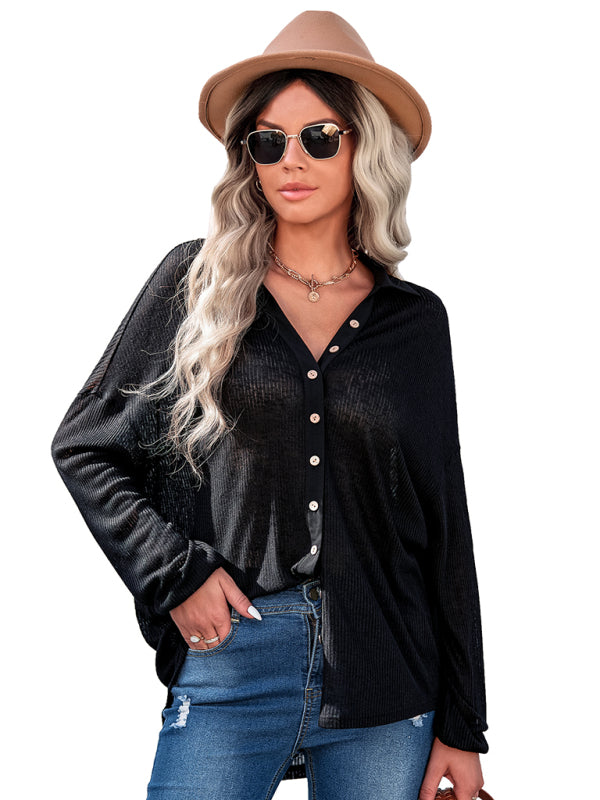 Armina Women's Casual Knitting Thin Loose Shirt Top