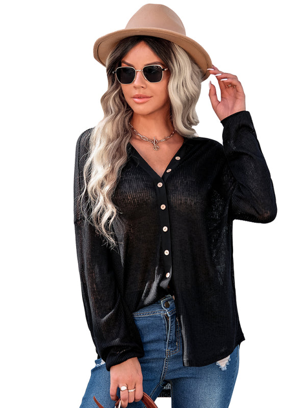 Armina Women's Casual Knitting Thin Loose Shirt Top