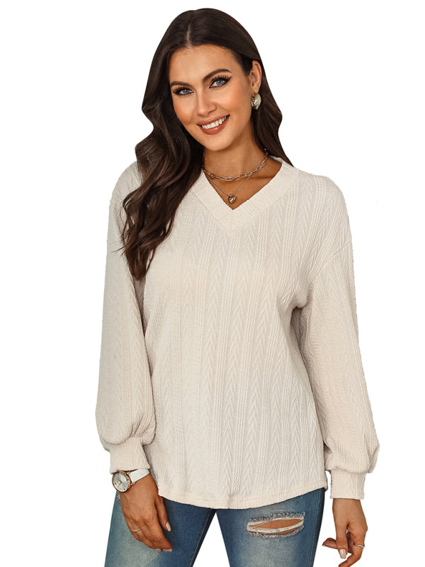 Carmella Women's Fashion Jacquard Sweater Top