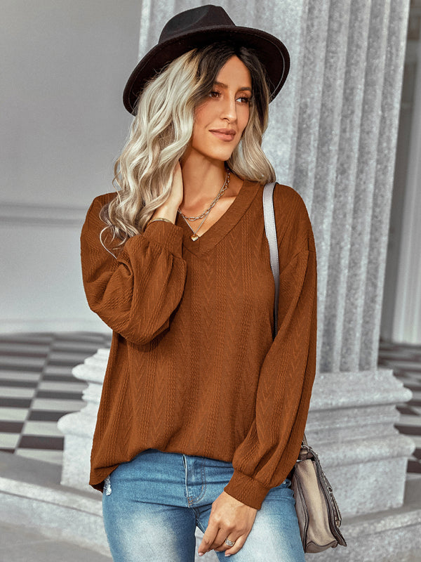 Carmella Women's Fashion Jacquard Sweater Top