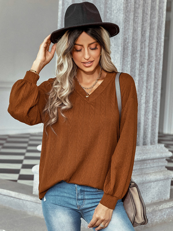 Carmella Women's Fashion Jacquard Sweater Top