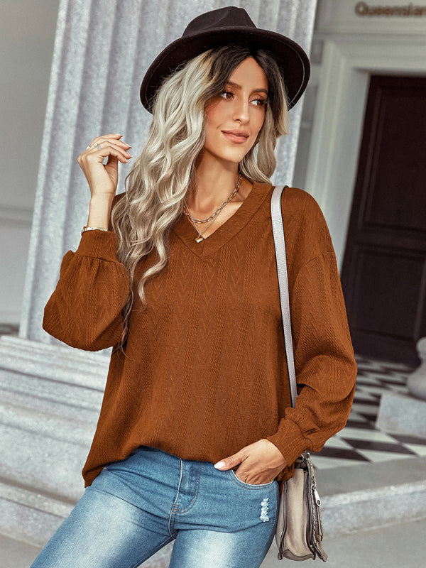 Carmella Women's Fashion Jacquard Sweater Top