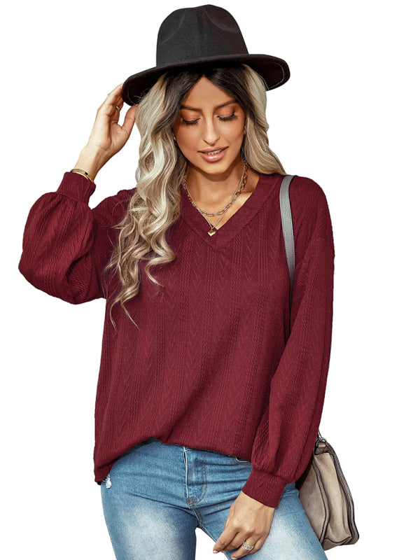 Carmella Women's Fashion Jacquard Sweater Top