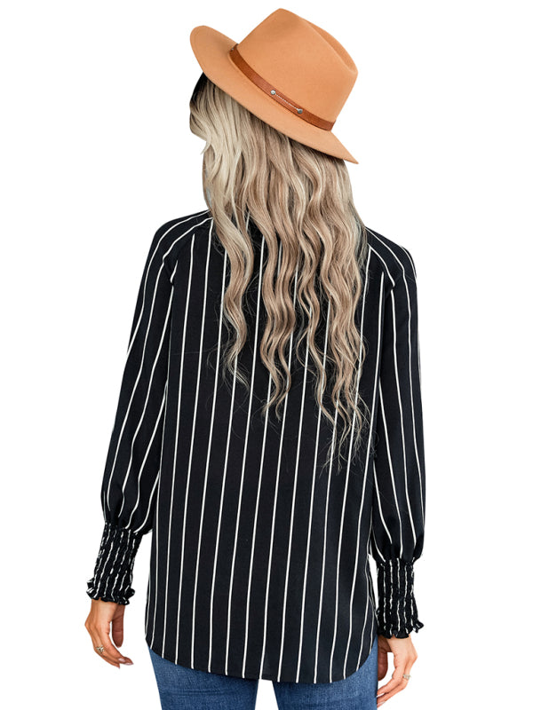 Brisa Women's Striped Fashion Casual Loose Shirt