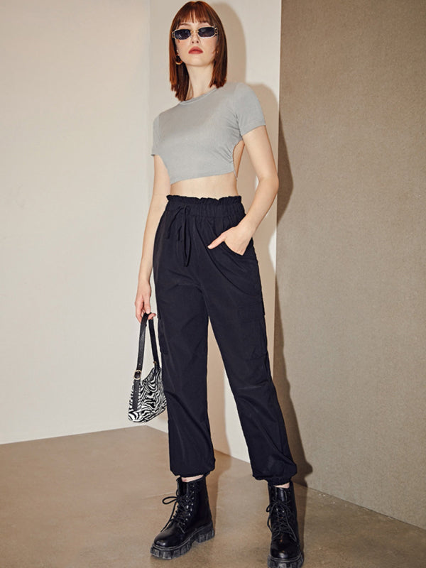 Jada Women's Back-Back Lace-Round Collar Chief Must Be Exposed Navel Top