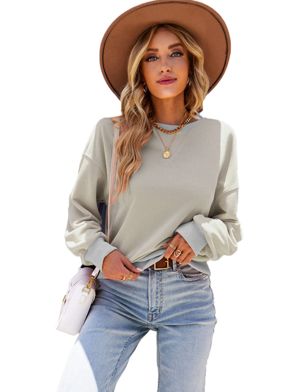 Lee Women's Solid Color High Elastic Loose Top
