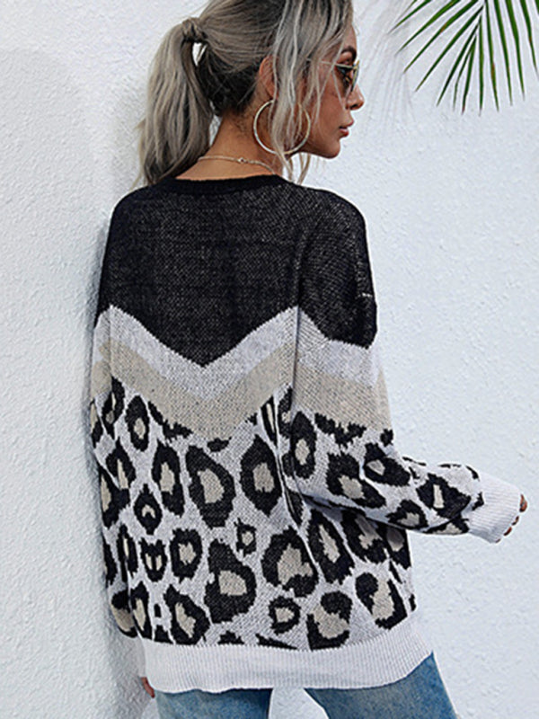 Danna Women's Loose European And American Mid-Length Round Neck Knitted Sweater