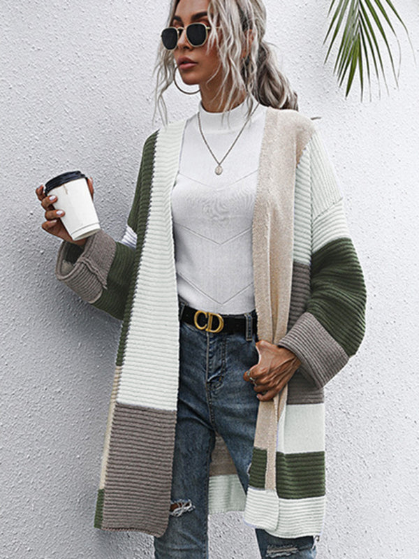 Camryn Lazy Style Thickened Autumn And Winter Long Knitted Cardigan Sweater Coat Women
