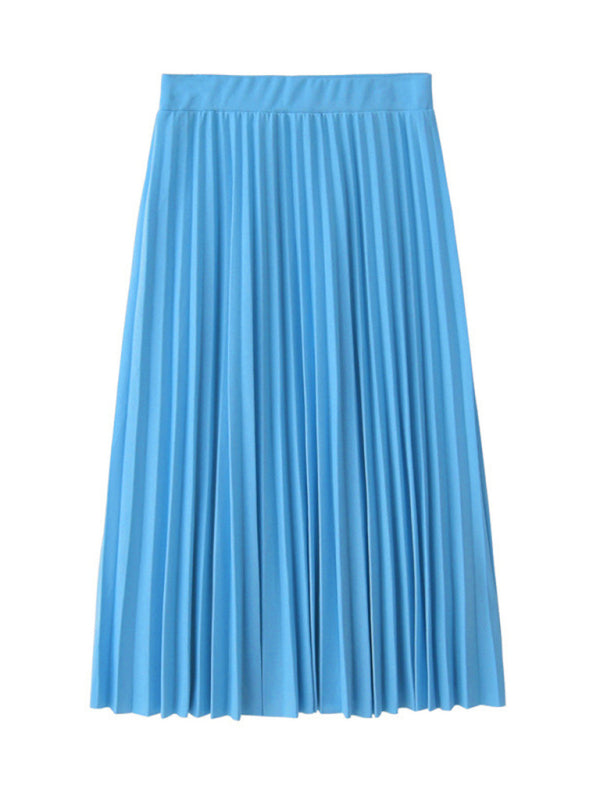Bianca Women's Pleated Knit Midi Skirt Spring-Summer