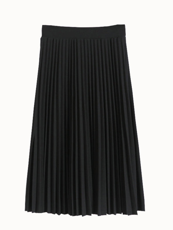 Bianca Women's Pleated Knit Midi Skirt Spring-Summer