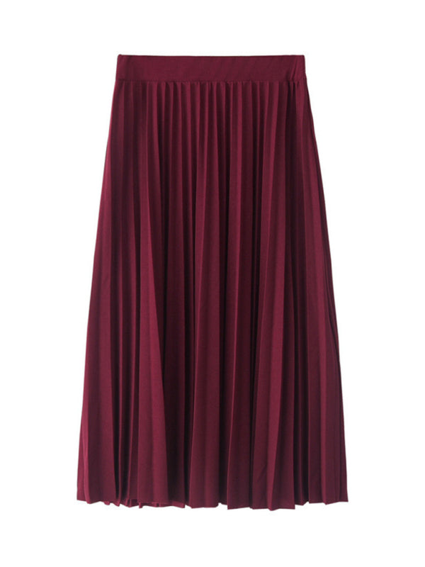 Bianca Women's Pleated Knit Midi Skirt Spring-Summer