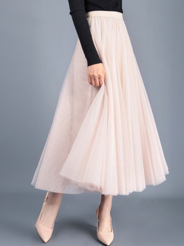 Alma Women's Chiffon Woven A-Line Skirt