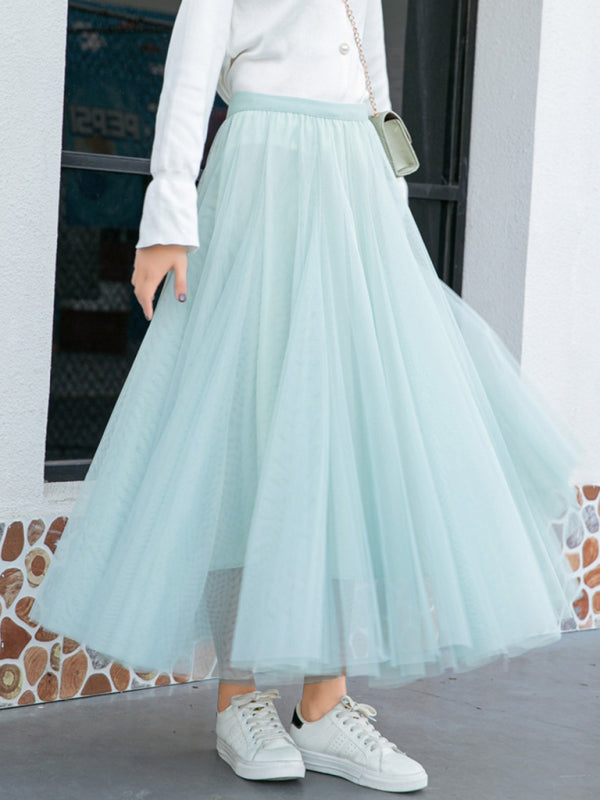 Alma Women's Chiffon Woven A-Line Skirt