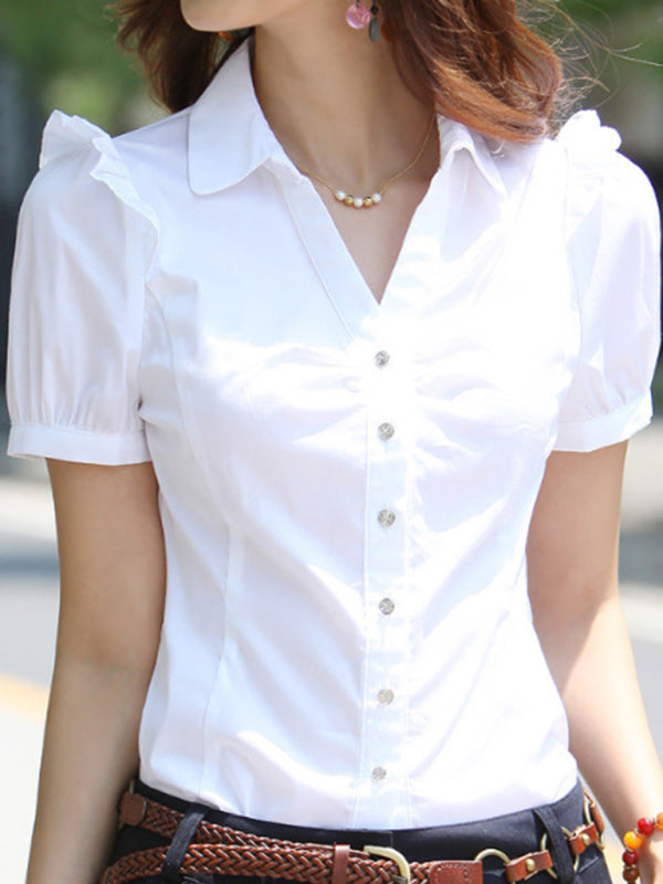 Goldie Women's Casual Short-Sleeved Shirt Professional Workwear
