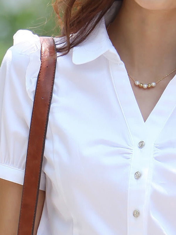 Goldie Women's Casual Short-Sleeved Shirt Professional Workwear