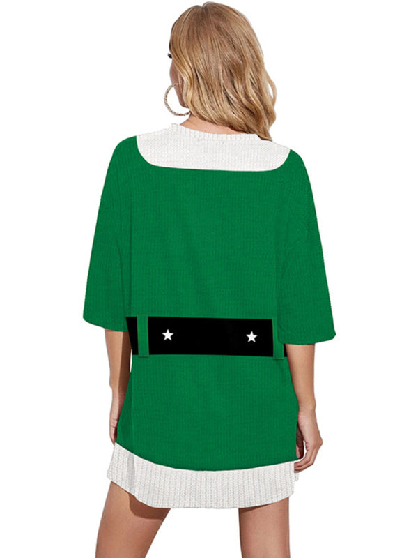 Blair Women's Long Christmas Print Loose Top