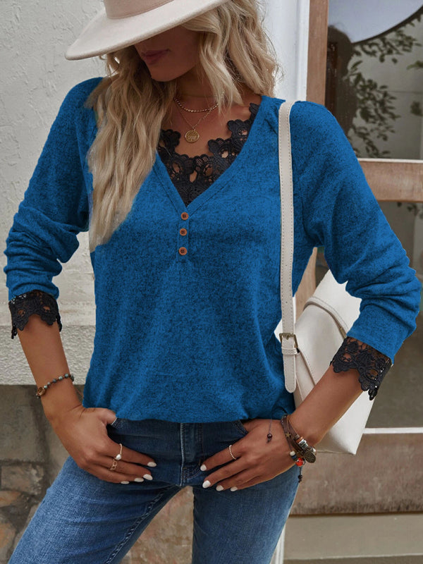 Tayler New Stitching Knitted Sweater Cashmere Sweater T-Shirt