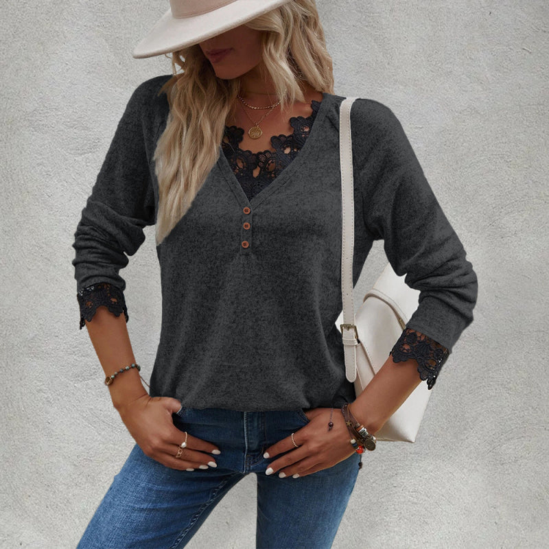 Tayler New Stitching Knitted Sweater Cashmere Sweater T-Shirt