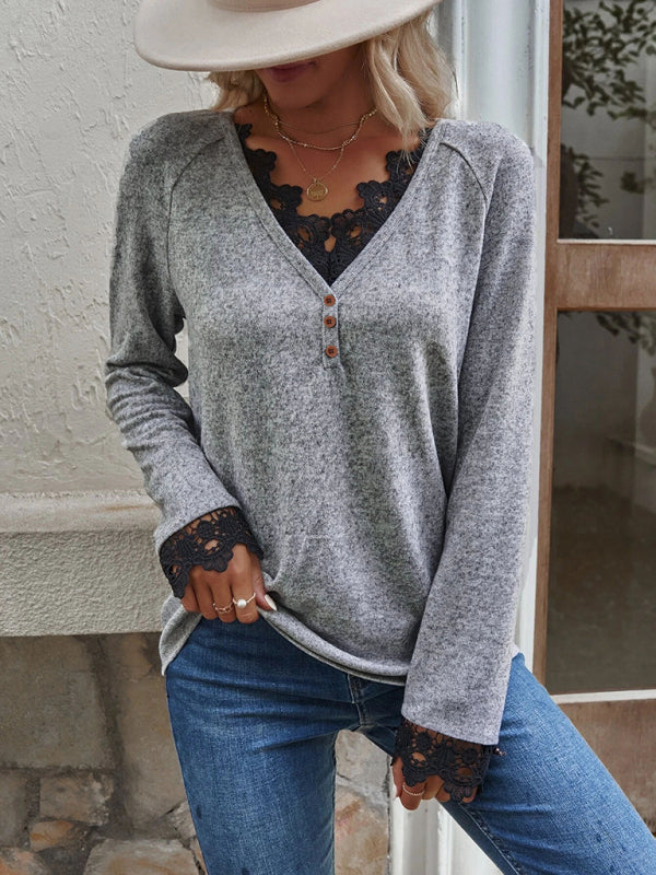 Tayler New Stitching Knitted Sweater Cashmere Sweater T-Shirt