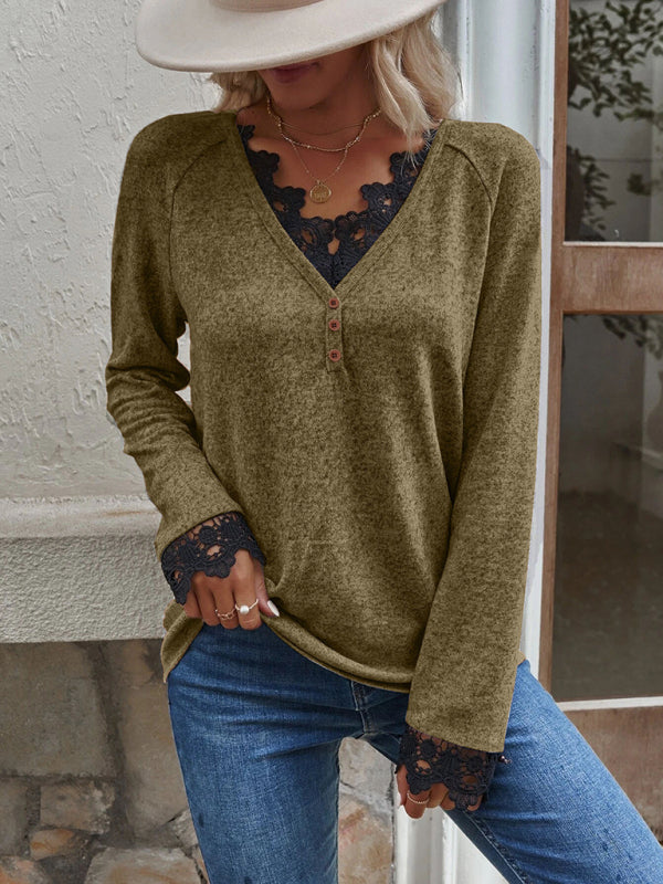 Tayler New Stitching Knitted Sweater Cashmere Sweater T-Shirt