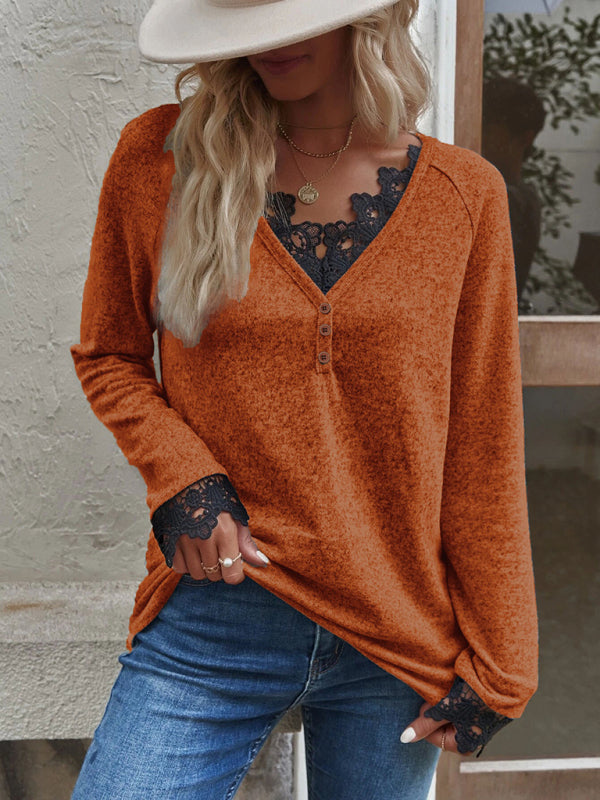 Tayler New Stitching Knitted Sweater Cashmere Sweater T-Shirt