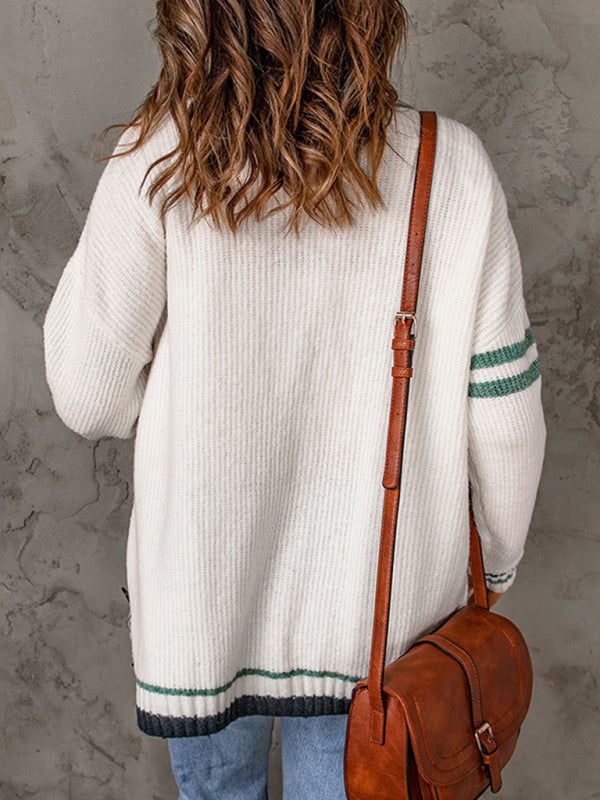 Leigh Women's Long Sleeve Colorblock Fashion Sweater Cardigan