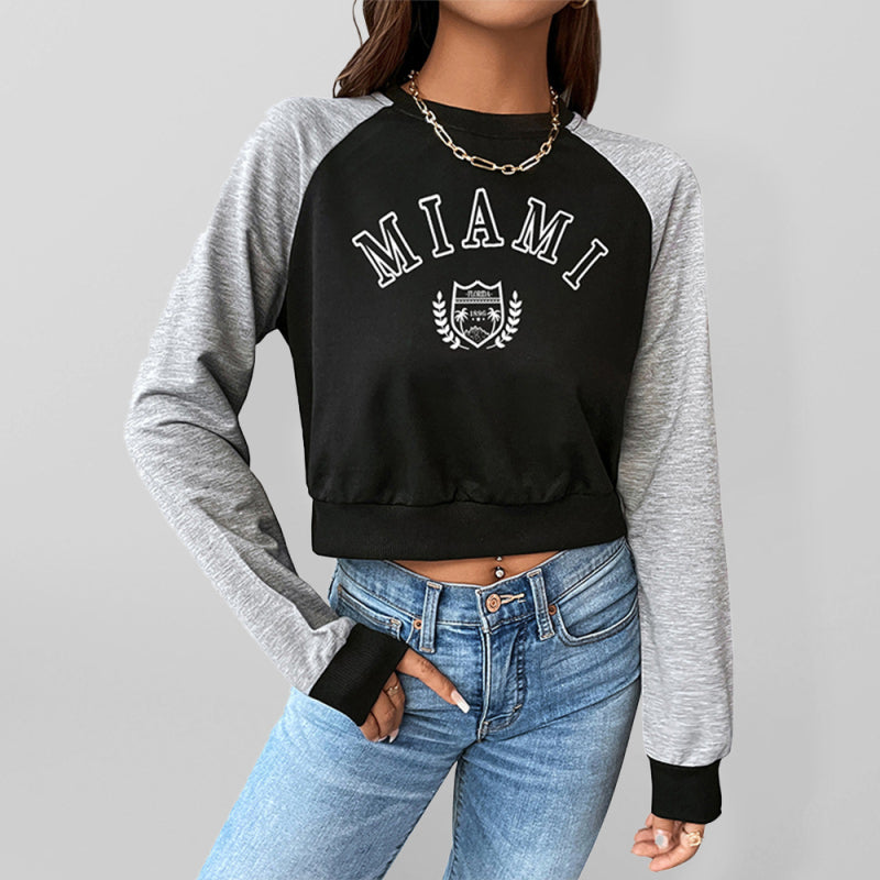 Nicolette Women’s Self Design Raglan Hoodie Sweatshirt