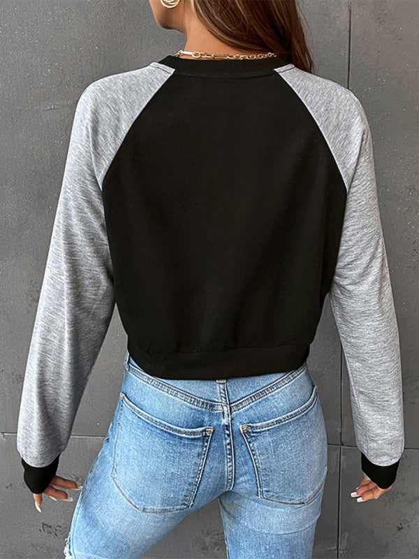 Nicolette Women’s Self Design Raglan Hoodie Sweatshirt