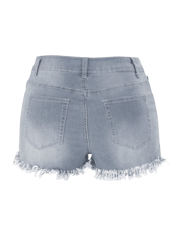 Avalynn Women's Casual Tassel High Waist Denim Shorts