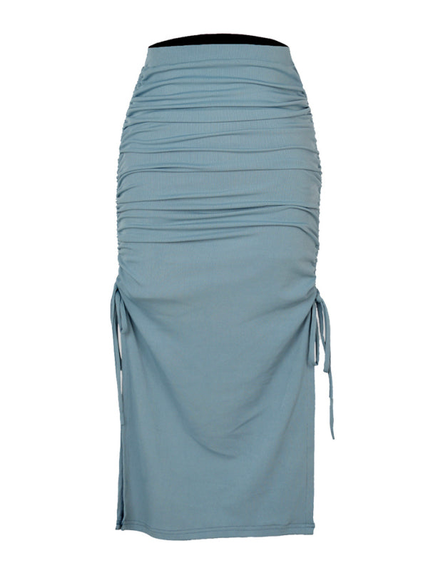 Alanna Women's Knitted Slit Slim Fit Hip Skirt