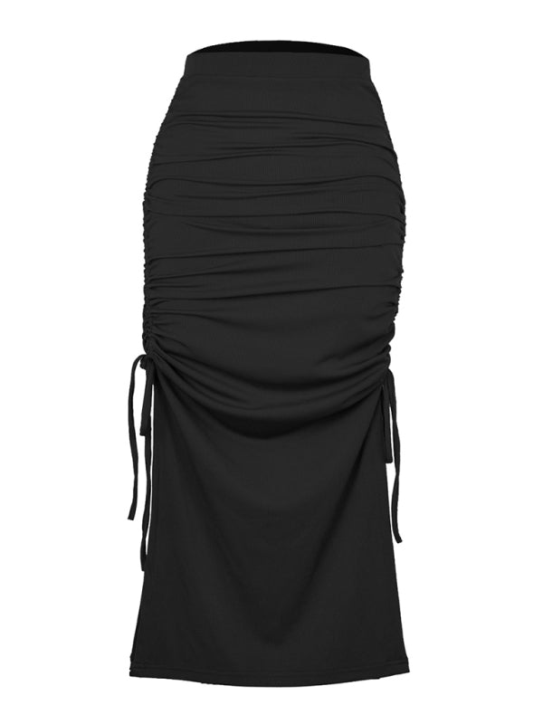 Alanna Women's Knitted Slit Slim Fit Hip Skirt