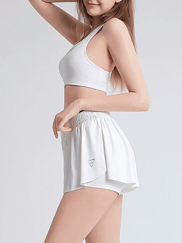 Liana 2 in 1 Shorts Yoga Clothes Running Fitness Sports Tennis Skirt Pants Large Size Sports Shorts