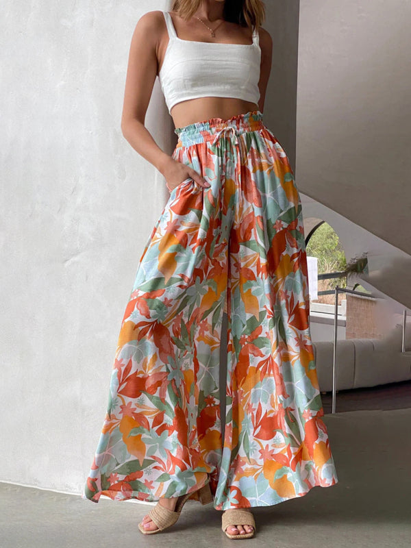 Bobbie Leisure Style Spring-summer Woven Knit Pants With Slant Pockets
