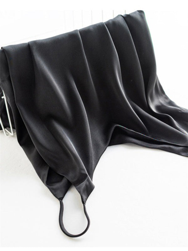 Hattie Satin V-Neck Camisole Bottoming Shirt Sexy Outerwear Summer Short Silk