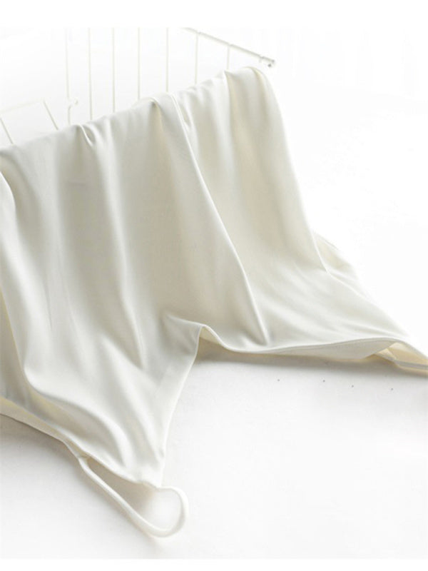 Hattie Satin V-Neck Camisole Bottoming Shirt Sexy Outerwear Summer Short Silk