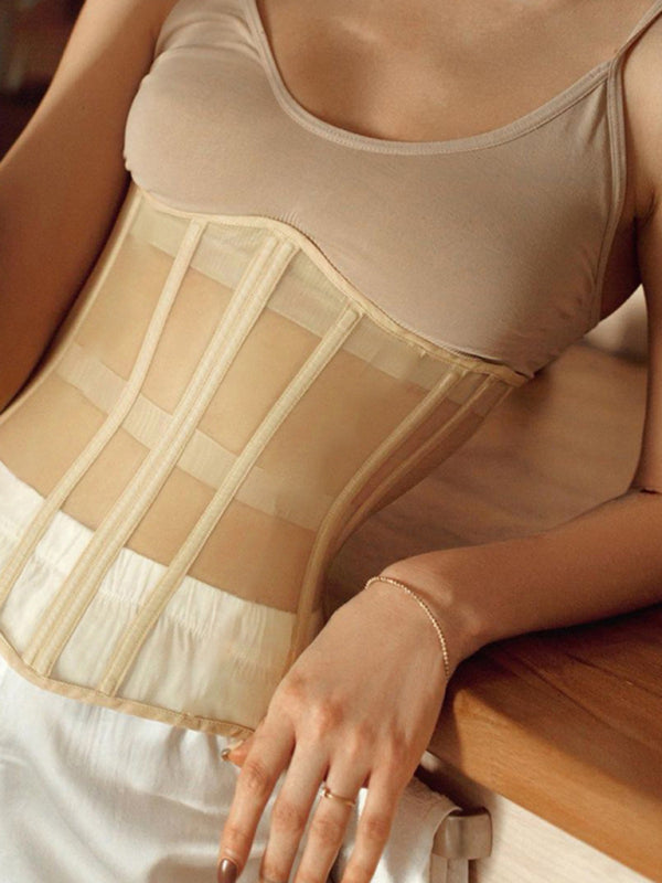 Giavanna All-Match Sexy Mesh Short Waist Vest