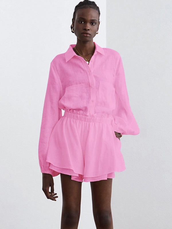Sariah Top Ruffle Shorts Two-piece Casual Fashion Suit