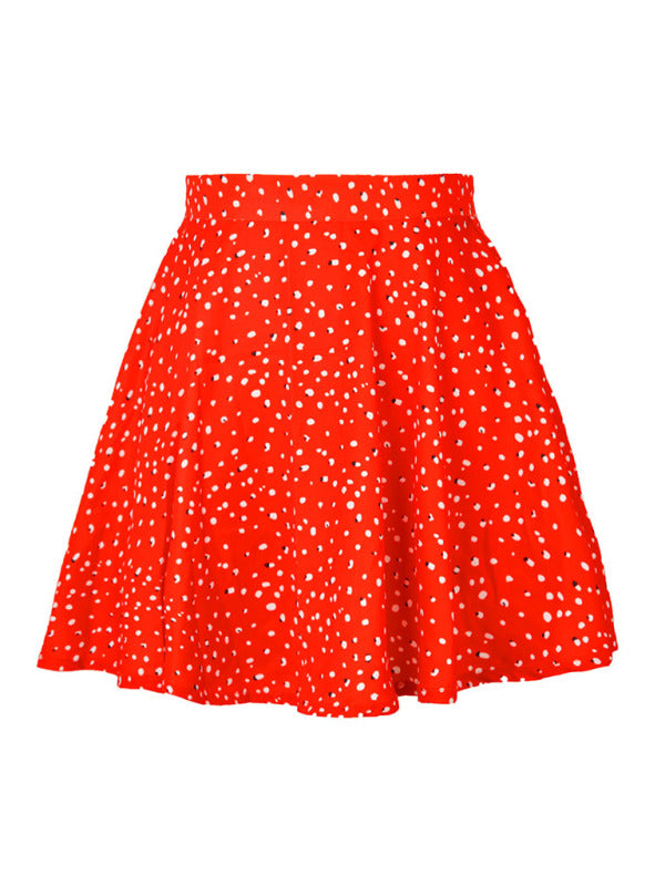 Katalina Floral Skirt High Waist Umbrella Skirt Invisible Zipper Chiffon Printed Skirt For Women