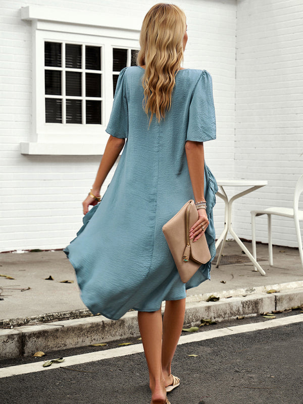 Jael New Quality Elegant Ruffled Short-Sleeved Top