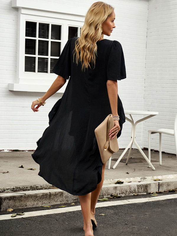 Jael New Quality Elegant Ruffled Short-Sleeved Top