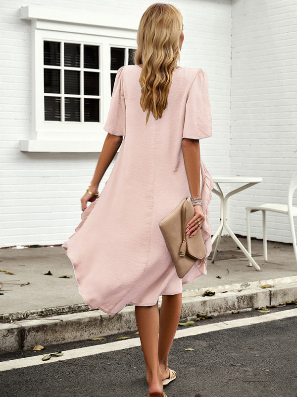Jael New Quality Elegant Ruffled Short-Sleeved Top