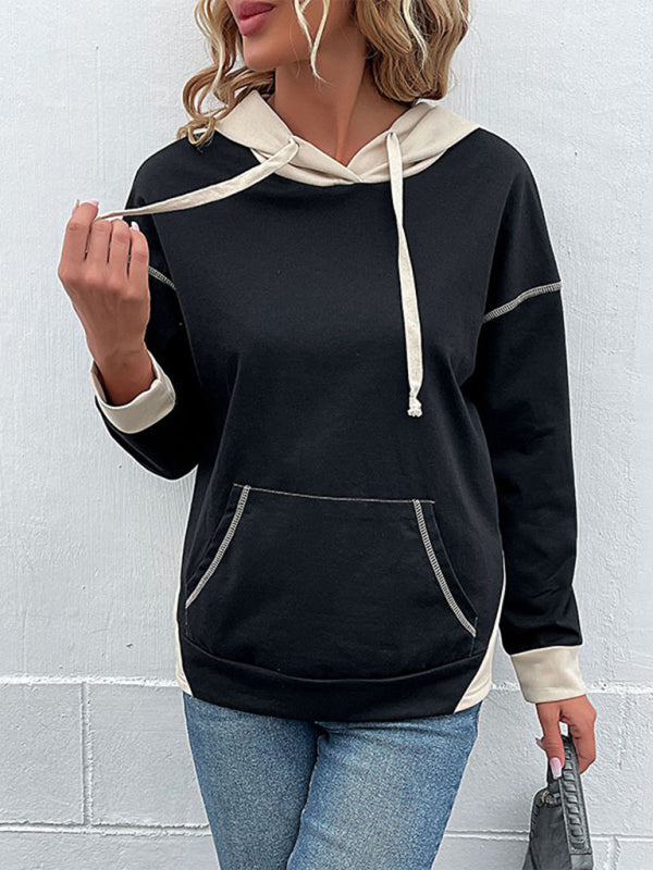 Kelsie New Women's Long-Sleeved Casual Color Block Sweater