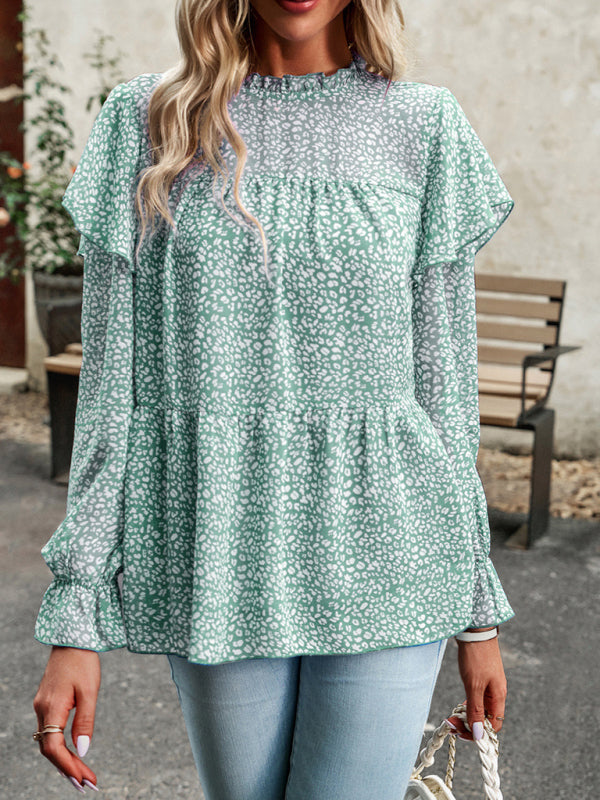 Mahira Floral Shirt Feminine Commuter Long Sleeve Top