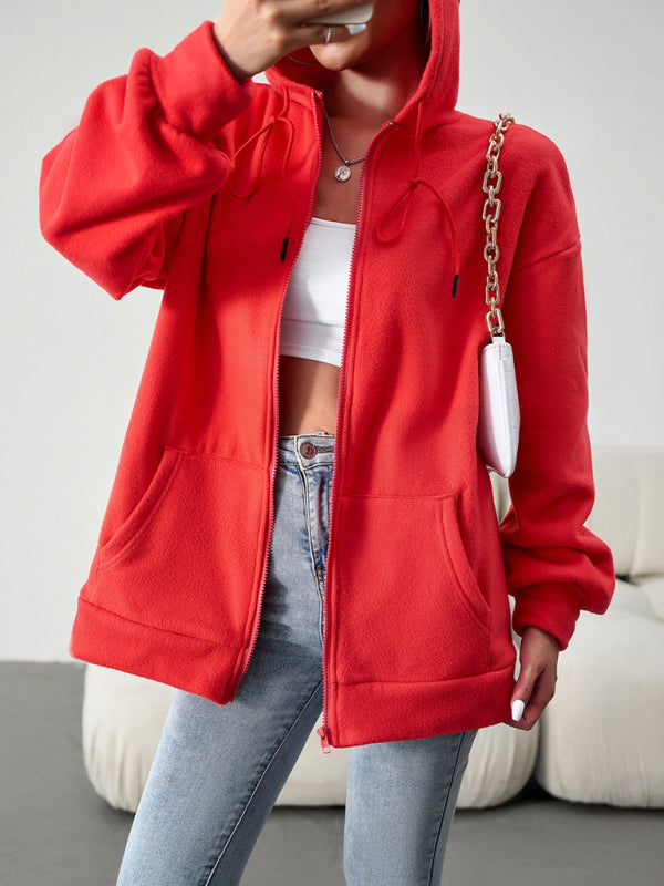 Joann Women's Fashion Casual Loose Casual Sweater Cardigan Hooded Jacket