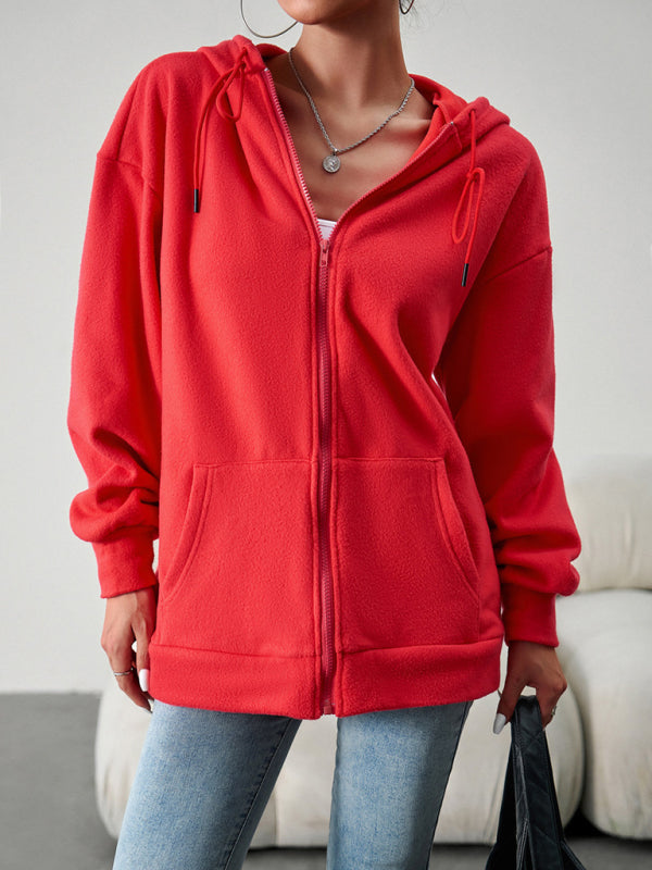 Joann Women's Fashion Casual Loose Casual Sweater Cardigan Hooded Jacket
