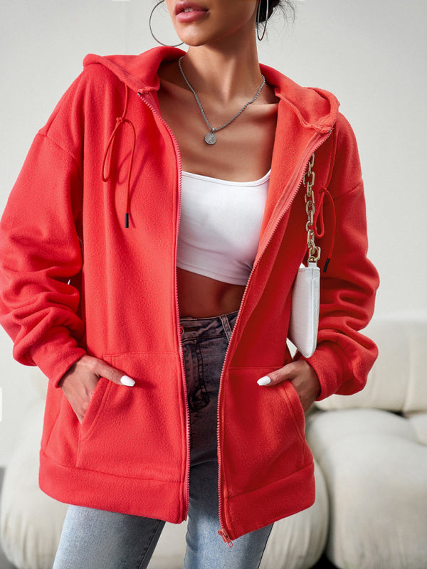 Joann Women's Fashion Casual Loose Casual Sweater Cardigan Hooded Jacket
