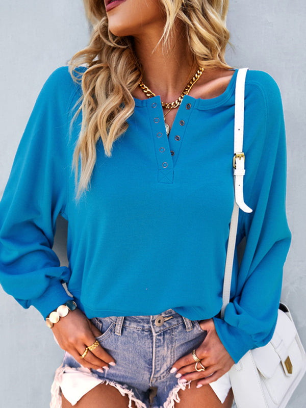 Kiley Women Fashion Casual Loose Casual Solid Color Hoodie Long Sleeve Tops