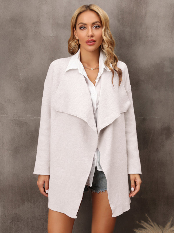 Rachelle New Women's Long Section Personality Fashion Temperament OL Tongle Knitted Coat