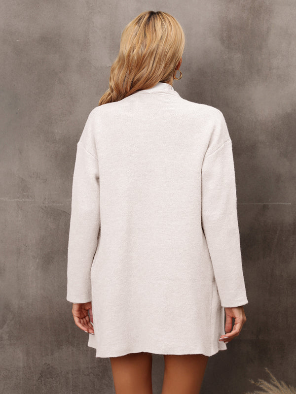 Rachelle New Women's Long Section Personality Fashion Temperament OL Tongle Knitted Coat